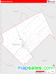 Bleckley County, GA Wall Map