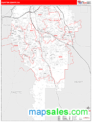 Clayton County, GA Wall Map