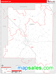 Lamar County, GA Zip Code Wall Map