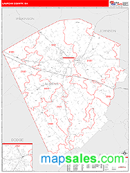 Laurens County, GA Wall Map