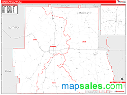 Randolph County, GA Wall Map