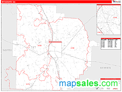 Tift County, GA Zip Code Wall Map