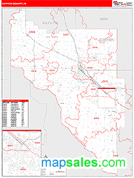 Canyon County, ID Zip Code Wall Map