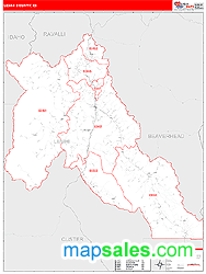 Lemhi County, ID Wall Map