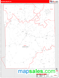 Brown County, IN Zip Code Wall Map