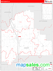 Scott County, IN Zip Code Wall Map