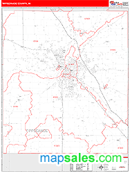 Tippecanoe County, IN Zip Code Wall Map