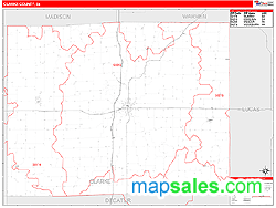 Clarke County, IA Zip Code Wall Map