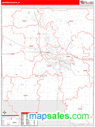 Johnson County, IA Zip Code Wall Map