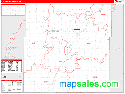 Anderson County, KS Zip Code Wall Map