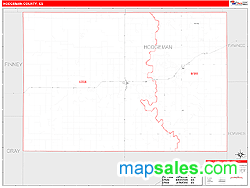 Hodgeman County, KS Zip Code Wall Map