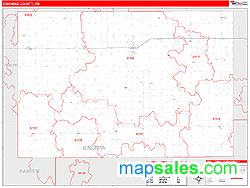 Kingman County, KS Zip Code Wall Map