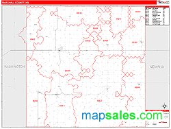 Marshall County, KS Zip Code Wall Map