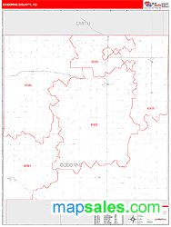 Osborne County, KS Wall Map