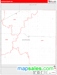 Sheridan County, KS Zip Code Wall Map