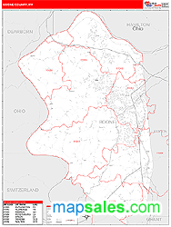 Boone County, KY Zip Code Wall Map