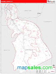 Campbell County, KY Wall Map