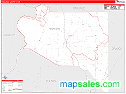 Hickman County, KY Zip Code Wall Map