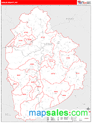 Leslie County, KY Zip Code Wall Map