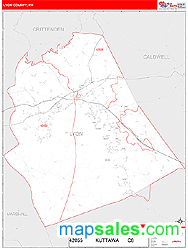 Lyon County, KY Wall Map