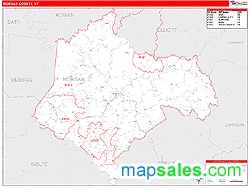 Morgan County, KY Wall Map