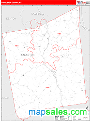 Pendleton County, KY Zip Code Wall Map