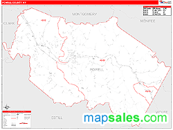 Powell County, KY Wall Map