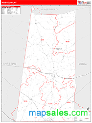 Todd County, KY Wall Map