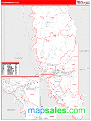 Bossier County, LA Wall Map