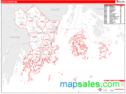 Knox County, ME Zip Code Wall Map