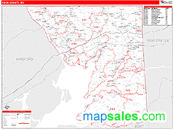 Cecil County, MD Zip Code Wall Map