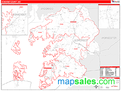 Somerset County, MD Wall Map