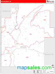 Baraga County, MI Wall Map