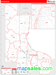 Bay County, MI Zip Code Wall Map