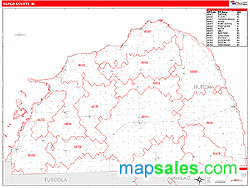 Huron County, MI Zip Code Wall Map