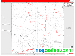 Ogemaw County, MI Zip Code Wall Map