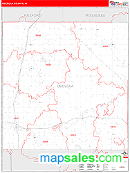 Osceola County, MI Zip Code Wall Map