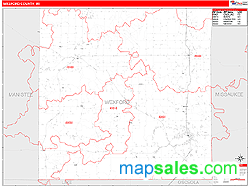 Wexford County, MI Zip Code Wall Map