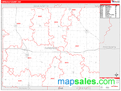 Faribault County, MN Zip Code Wall Map