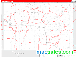 Fillmore County, MN Zip Code Wall Map