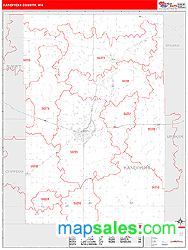 Kandiyohi County, MN Wall Map