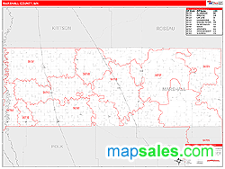 Marshall County, MN Wall Map