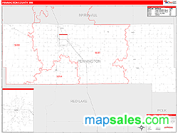 Pennington County, MN Zip Code Wall Map