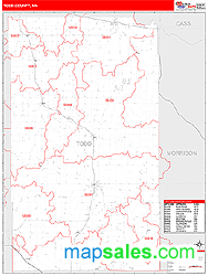 Todd County, MN Wall Map