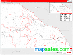 Winona County, MN Zip Code Wall Map