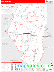 Boone County, MO Zip Code Wall Map