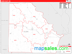 Clark County, MO Zip Code Wall Map