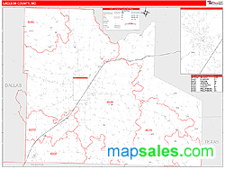 Laclede County, MO Zip Code Wall Map