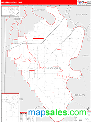 Mississippi County, MO Zip Code Wall Map