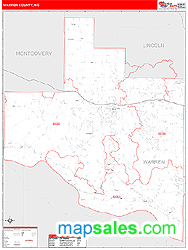 Warren County, MO Zip Code Wall Map